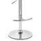 Armen Living Naples Cream Faux Leather Adjustable Height Swivel Walnut Wood and Chrome Base Bar Stool LCNABACRWA - alternate 8